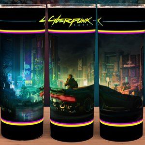 Cyberpunk Night City Samurai Tumbler 20oz